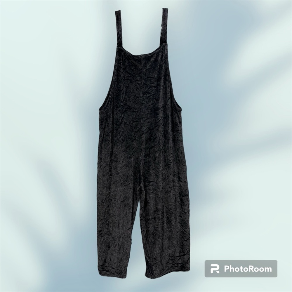 Peach Love Gray Velvet Jumpsuit